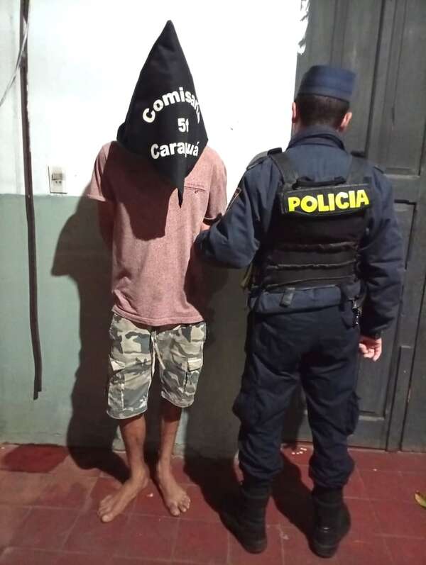 Carapeguá: un hombre agrede a su pareja, muerde a un policía, incendia su vehículo y daña la patrullera - Nacionales - ABC Color