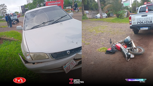  MOTOCICLISTA RESULTA HERIDO TRAS ACCIDENTE DE TRÁNSITO EN RUTA PY01 - «TVS DIGITAL»