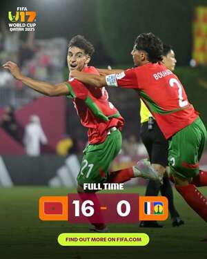 Mundial Sub 17: Marruecos derrota 16-0 a Nueva Caledonia - Fútbol Internacional - ABC Color