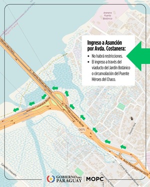 Costanera Norte: 30 días de bloqueos por obras subterráneas del MOPC y la ANDE - ADN Digital