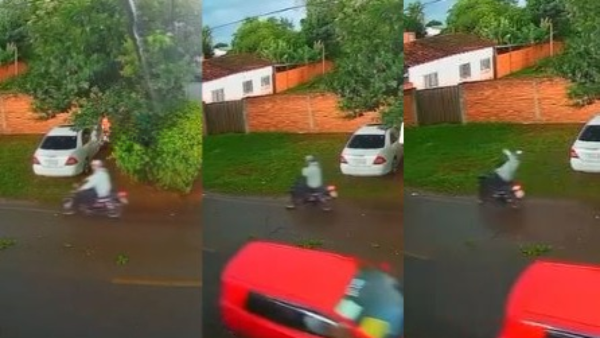 Cable suelto casi mató a un motociclista