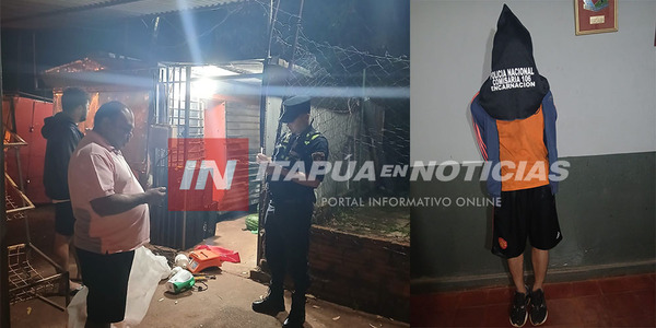 APREHENDEN A SUJETO TRAS INTENTAR HURTAR EN UNA FRUTERÍA DE ENCARNACIÓN