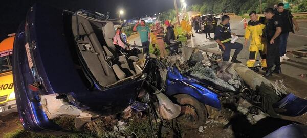 Violento choque en Ciudad del Este deja una joven fallecida y tres heridos | Unicanal