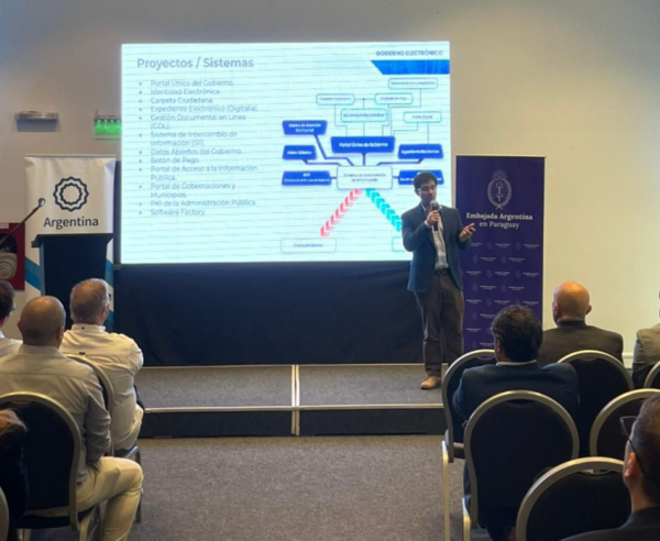 Mitic expuso modelo de digitalización estatal a misión comercial de Argentina