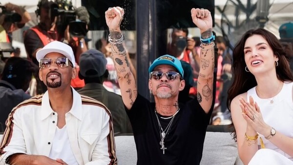 Popular / (VIDEO) ¡Nadia Ferreira y Marc Anthony a los besos frente a Will Smith y Rafa Nadal!