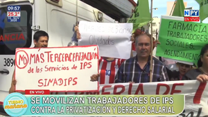 Trabajadores del IPS se movilizan contra la privatización