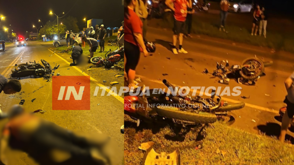 CHOQUE ENTRE MOTOCICLETAS DEJÓ UNA VÍCTIMA FATAL EN MARÍA AUXILIADORA 