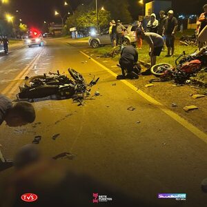 ACCIDENTE DE MOTOCICLETAS EN RUTA PY06 DEJA UN FALLECIDO Y UN HERIDO EN MARÍA AUXILIADORA - «TVS DIGITAL»