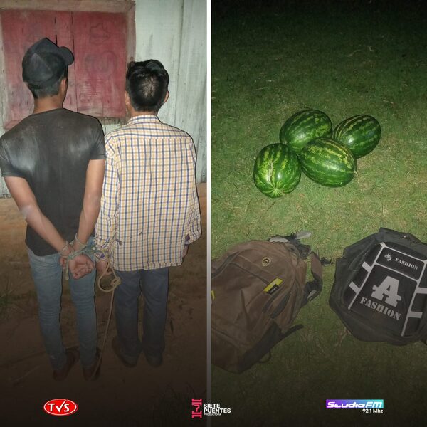 DOS HOMBRES DETENIDOS POR ROBO DE SANDÍAS EN ALTO VERÁ - «TVS DIGITAL»