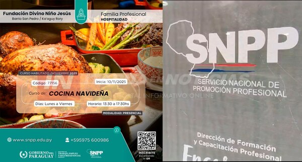 INSCRIPCIONES AL CURSO DE COCINA NAVIDEÑA ESTÁN ABIERTAS HASTA HOY