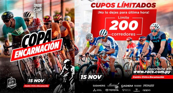 ESTE SÁBADO SE REALIZARÁ LA “COPA ENCARNACIÓN” DE CICLISMO