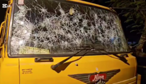 Destruyen móvil de bomberos voluntarios en San Pedro