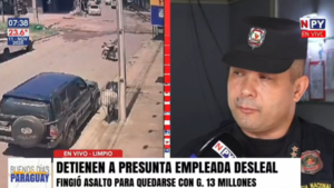 Presunta empleada desleal fingió asalto, robó G. 13 millones y alegó ser víctima de extorsión