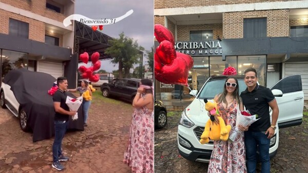Sorprendió a su novia con una camioneta