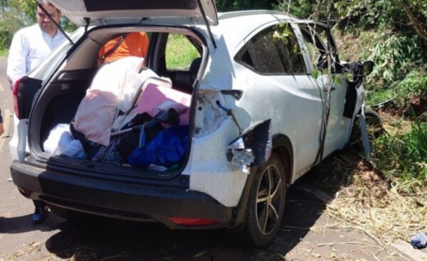 Cuatro personas lesionadas en un vuelco sobre la Ruta PY-07 