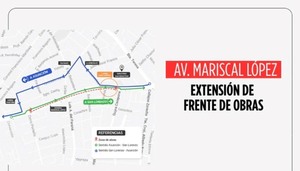 Obras en la Avda. Mariscal López: Habrá modificación temporal en la circulación de un tramo