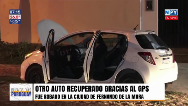 Gracias a doble sistema de GPS recuperan vehículo robado en San Lorenzo