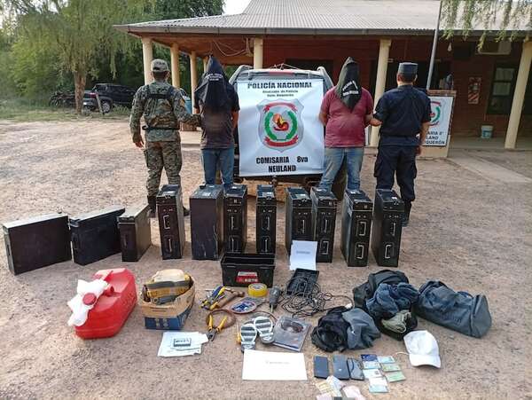 Detienen a dos hombres en Neuland por robo de baterías de antenas telefónicas - Policiales - ABC Color