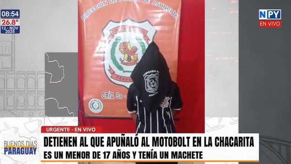Detienen a adolescente por apuñalar a conductor de plataforma en la Chacarita
