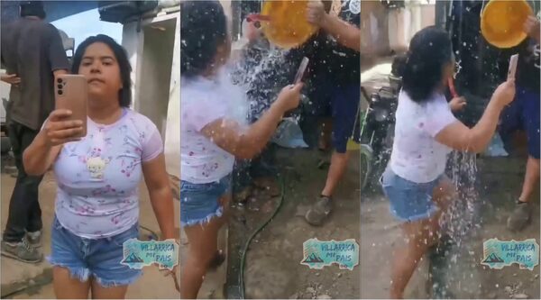 Popular / (VIDEO) "Ejecalmá" le dijo un karai y derramó balde de agua fría a su vecina