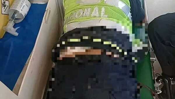 Policía fue apuñalado en la nalga al intentar ayudar a una mujer