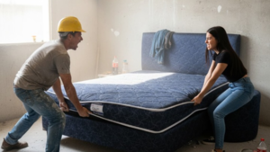 Sacó un somier para su novia y ella le corneó