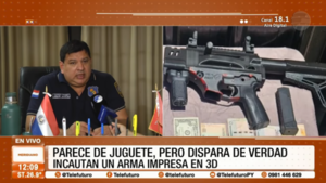 Incautan primera arma fabricada con impresora 3D en Pedro Juan Caballero