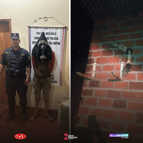 DETIENEN A JOVEN POR HURTO DE COMPRESOR DE AIRE ACONDICIONADO EN ENCARNACIÓN - «TVS DIGITAL»