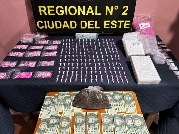 Más de 4.300 dosis de cocaína fuera de circulación tras operativo en Santa Rita - ADN Digital