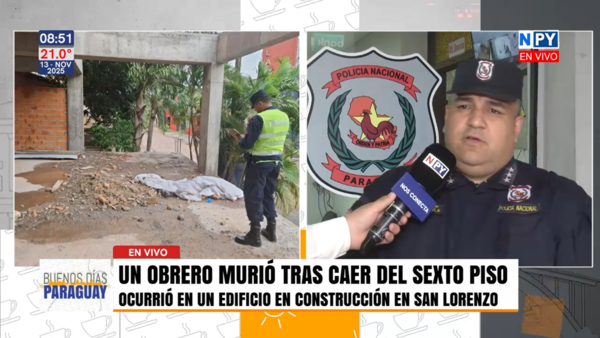 Trabajador muere tras caer del sexto piso de una obra particular en San Lorenzo