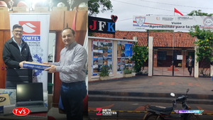 DIPUTADO NACIONAL SEBASTIÁN REMESOWSKI DONA NOTEBOOKS A LA JOHN F. KENNEDY - «TVS DIGITAL»