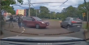 Intento de asalto a balazos en Ciudad del Este a distribuidor de aparatos electrónicos