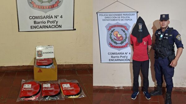 Hurtaba cables y fue sorprendido por su propio jefe en un local de materiales de construcción