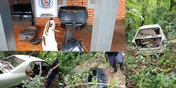 RECUPERAN PARTES DE VEHÍCULOS PRESUMIBLEMENTE HURTADOS EN CAAZAPÁ
