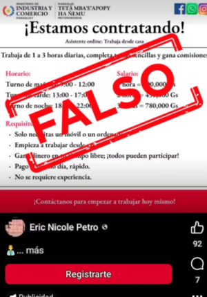 Circulan falsas ofertas laborales que usan el nombre del Gobierno para engañar a la ciudadanía