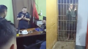 Hasta el preso le aplaudió al comisario en su cumpleaños