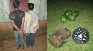 Popular / ¡Ndera! Fueron apresados robando sandias