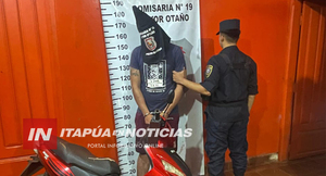 HURTÓ LA MOTOCICLETA Y EL CELULAR DE SU EX PAREJA: TERMINÓ TRAS LAS REJAS