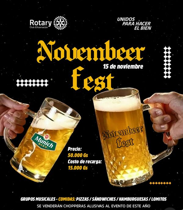 ROTARY CLUB ENCARNACIÓN INVITA A LA TERCERA EDICIÓN DEL “NOVEMBEER FEST” - «TVS DIGITAL»