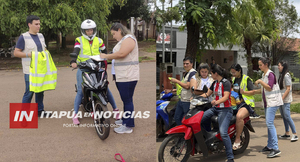 CARMEN DEL PNÁ PROMUEVE USO RESPONSABLE DEL CASCO Y CHALECOS REFLECTIVOS