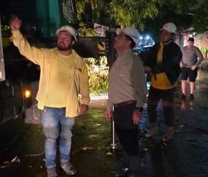 ANDE pretende restablecer hoy todo el suministro eléctrico tras temporal del domingo