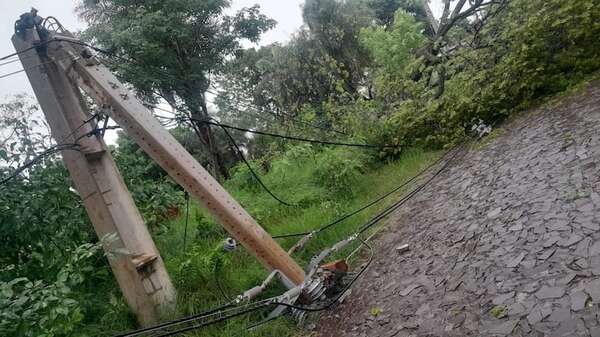 Temporal: ANDE busca restablecer la energía al 100% para este lunes - Nacionales - ABC Color