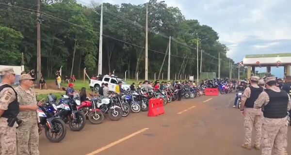 Operativo anti carreras clandestinas en Minga Guazú