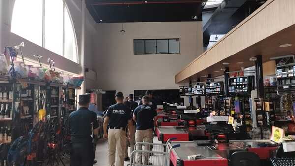 Intento de robo con toma de rehén en Supermercado de Areguá