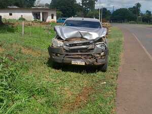 CAMIONETA IMPACTA CONTRA ANIMAL VACUNO EN SAN PEDRO DEL PARANÁ