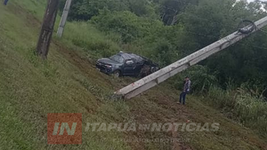 CAMIONETA CHOCÓ CONTRA COLUMNA DE LA ANDE EN CARMEN DEL PARANÁ
