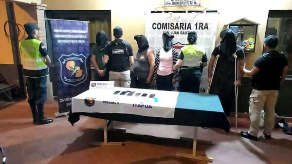 Tras operativo policial en Misiones se logró la detención de 6 personas y la incautación de 500 gramos de cocaína  - Policiales - ABC Color