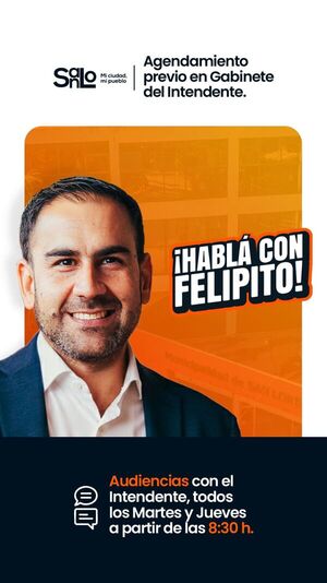 "¡Habla con Felipito!", así se denomina los días de audiencia con el intendente - San Lorenzo Hoy