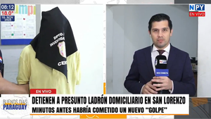 Detienen a presunto ladrón domiciliario reincidente en San Lorenzo