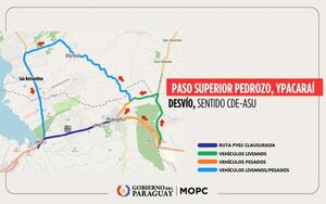 Por obras, habrá desvíos en la ruta PY02 - ADN Digital